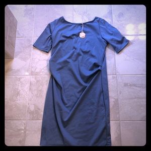 Pink blush short sleeve maternity dress